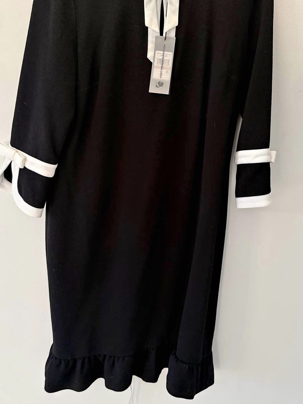 Karl Lagerfeld Black Dress with White Trim